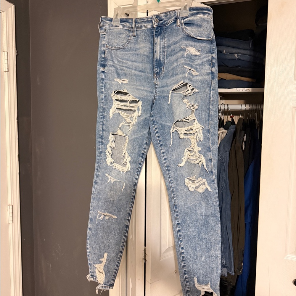 American Eagle Outfitters Curvy Jegging in Light Blue